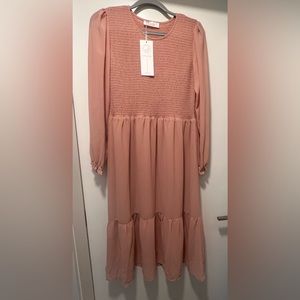 The Grace Midi dress new with tags, in Misty Rose size Large